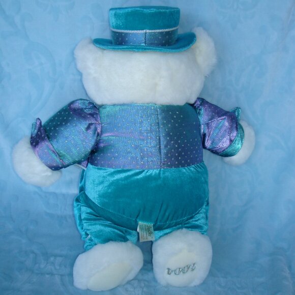 🩵 2004 Dan Dee Easter Keepsake Teddy Bear Toy Stuffed Animal Turquoise Blue Tux - Picture 9 of 9